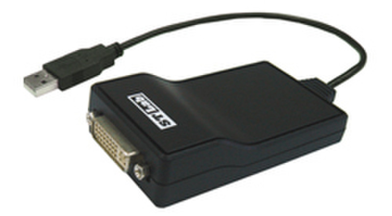 ST Lab U-480 USB 2.0 DVI Schwarz Kabelschnittstellen-/adapter