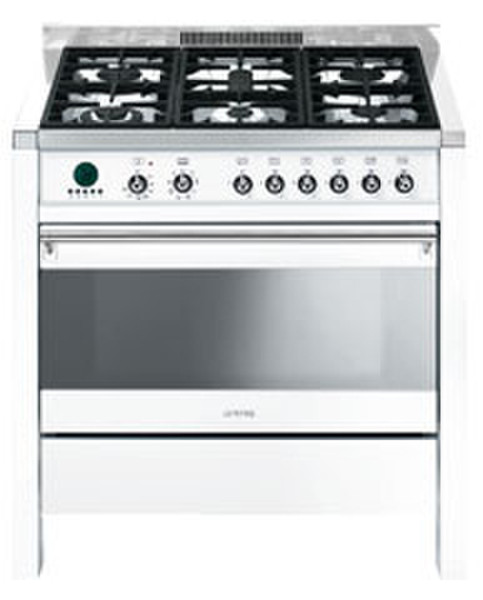 Smeg CS19B-6 Отдельностоящий Gas hob A Нержавеющая сталь кухонная плита