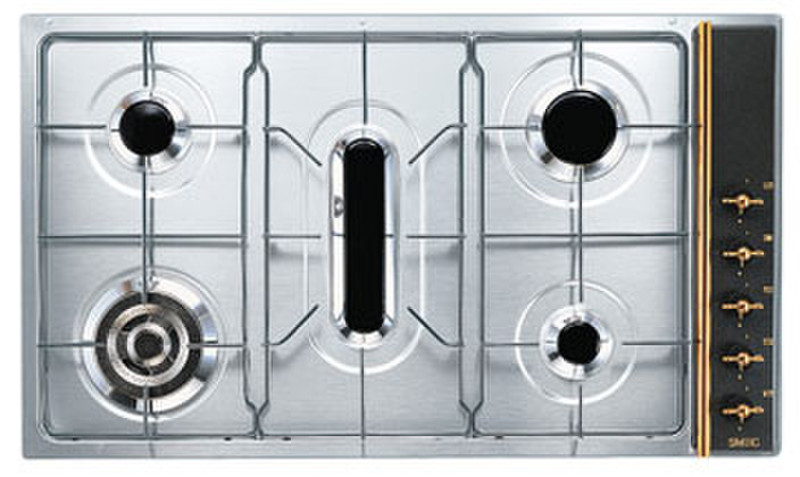 Smeg S809AS3 Встроенный Gas hob Нержавеющая сталь плита