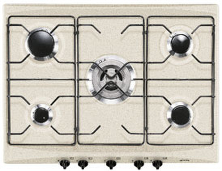 Smeg SE706AV3 Встроенный Gas hob Бежевый плита