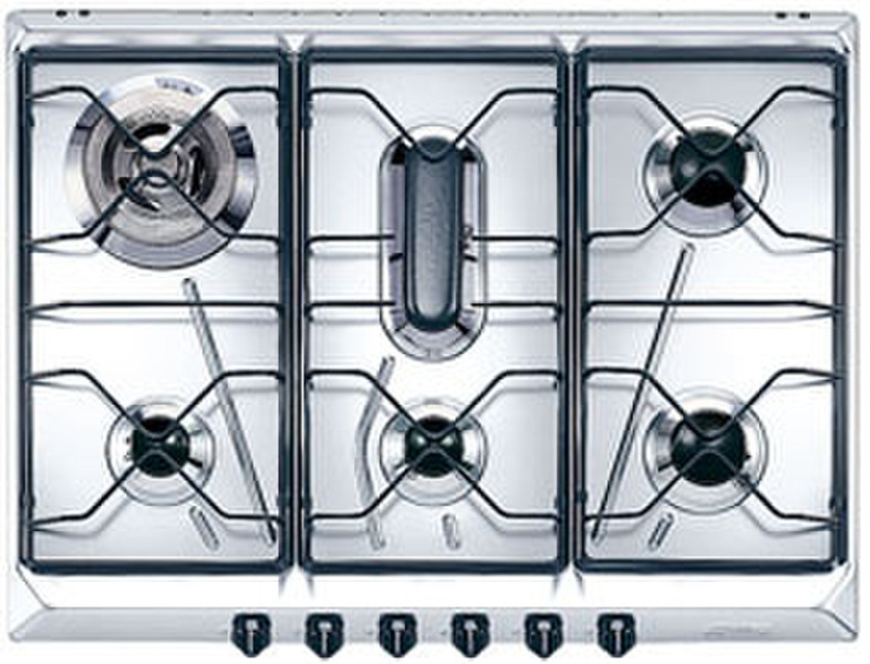 Smeg SPV577-3 Встроенный Gas hob Нержавеющая сталь плита