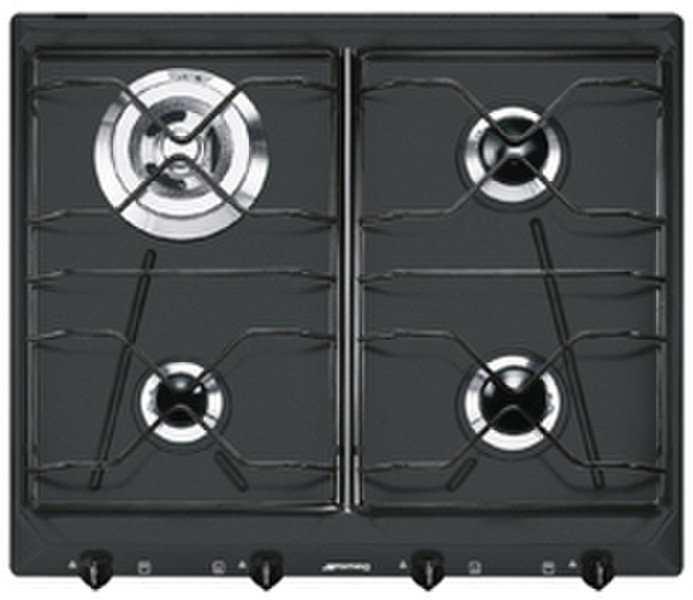 Smeg SRV564A6 built-in Gas hob Black hob