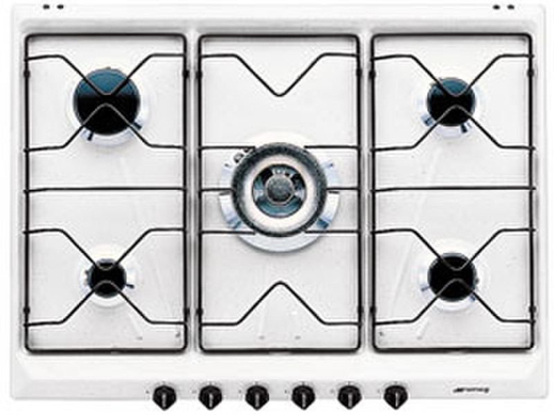 Smeg SRV576GW6 Встроенный Gas hob Белый плита