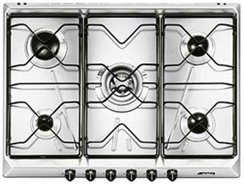 Smeg SRV576M5 Встроенный Gas hob Нержавеющая сталь