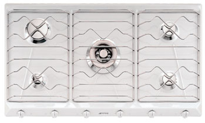 Smeg SRV596EB5 Встроенный Gas hob Белый плита