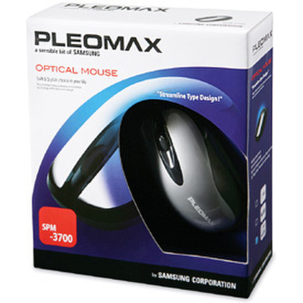 Samsung Optical Mouse, Black/Silver USB+PS/2 Optisch 800DPI Maus