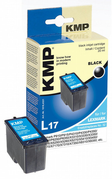 KMP L17 Schwarz Tintenpatrone