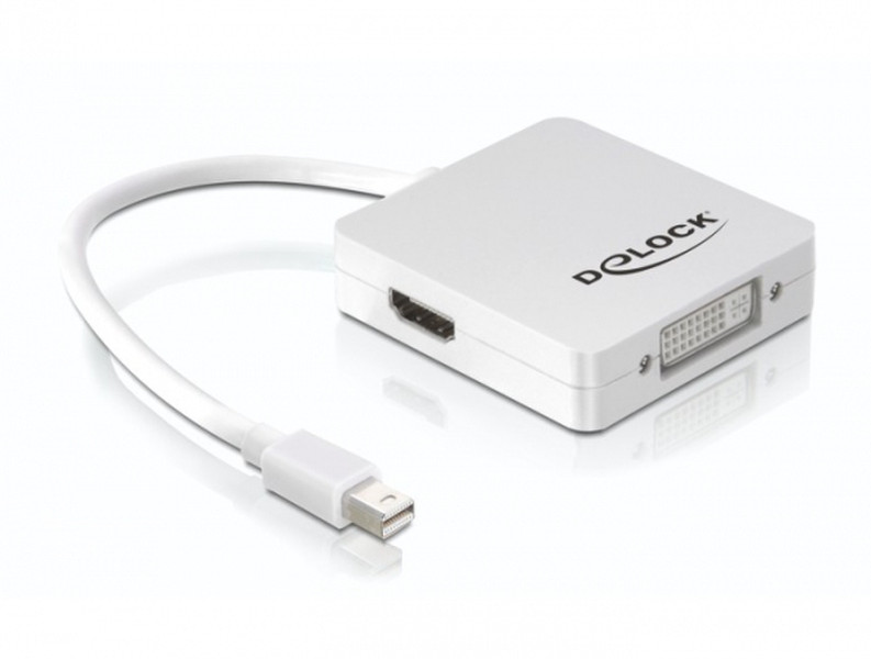 DeLOCK 61768 Mini DisplayPort HDMI/DVI/Displayport White cable interface/gender adapter