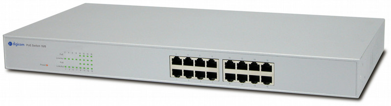 Digicom 8E4464 Fast Ethernet (10/100) Power over Ethernet (PoE) Серый сетевой коммутатор