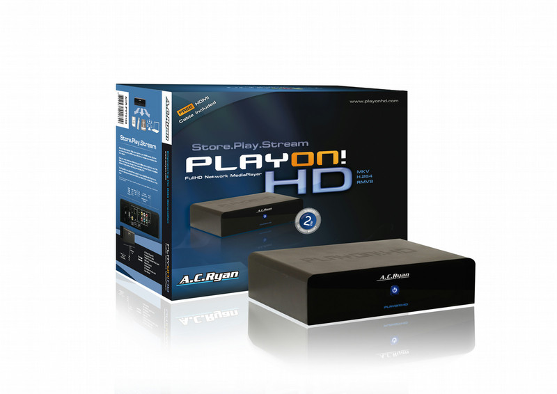 AC Ryan Playon!HD Full HD Network Media Player Wi-Fi Черный медиаплеер