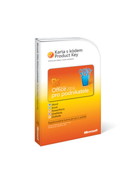 Microsoft Office Home and Business 2010, CZ CZE