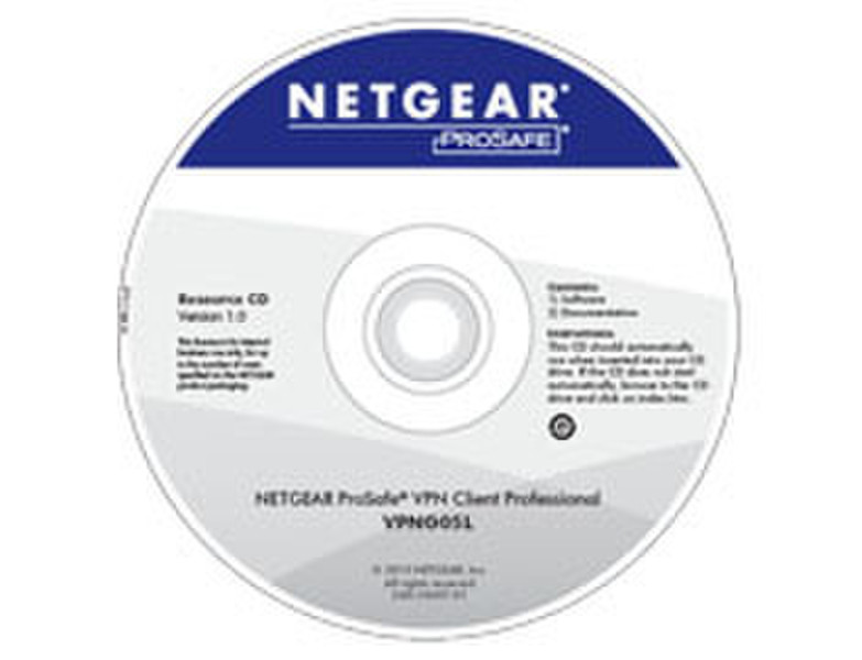 Netgear VPN Client Professional, 1u 1пользов. сетевое ПО для хранения данных