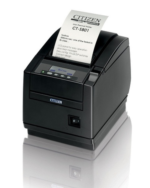 Citizen CT-S801 Прямая термопечать Черный устройство печати этикеток/СD-дисков