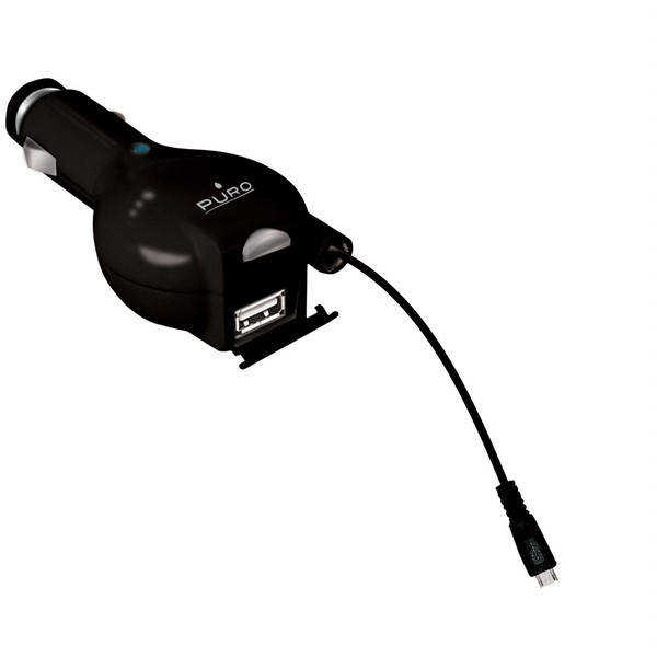 PURO Car charger Micro USB Авто Черный зарядное для мобильных устройств