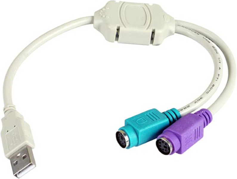 3GO C101 USB M PS/2 FM Серый кабельный разъем/переходник