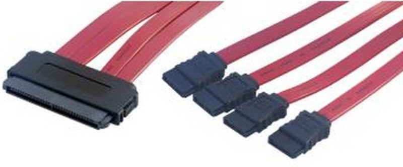 MCL MC557-0.5M 0.5m Red SATA cable
