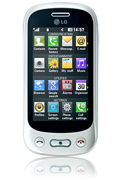 LG GT350 Одна SIM-карта Черный, Cеребряный смартфон