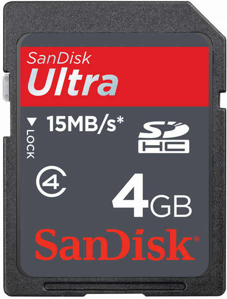 Sandisk Ultra SDHC 4GB 4GB SDHC memory card