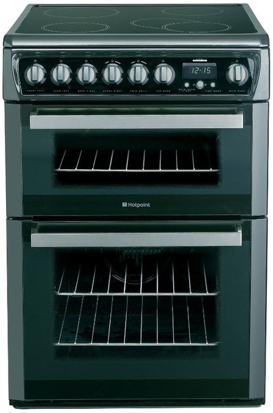 Hotpoint EW84K Freestanding Ceramic Black cooker