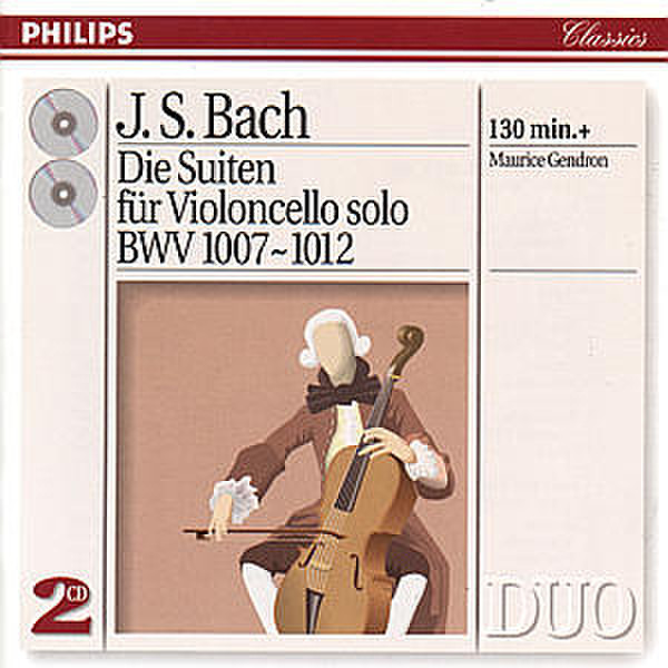 Philips Bach: The 6 Cello Suites (1994) CD-R 700МБ 2шт