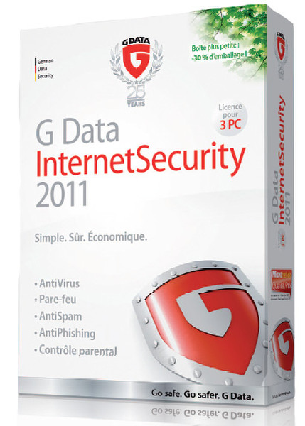 G DATA InternetSecurity 2011 (3 PC) FR 3Benutzer 1Jahr(e) Französisch