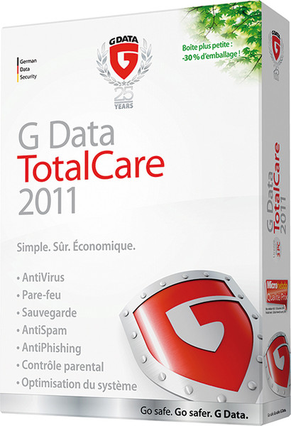 G DATA TotalCare 2011 FR 1user(s) 1year(s) French