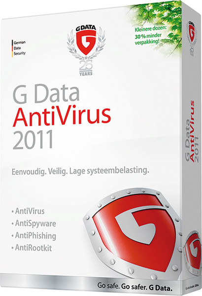 G DATA AntiVirus 2011 1user(s) 1year(s) Dutch