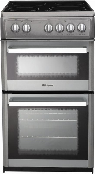 Hotpoint EW36G Freestanding Ceramic Silver cooker