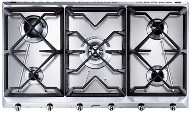 Smeg SRV596GH5 Встроенный Gas hob Нержавеющая сталь плита