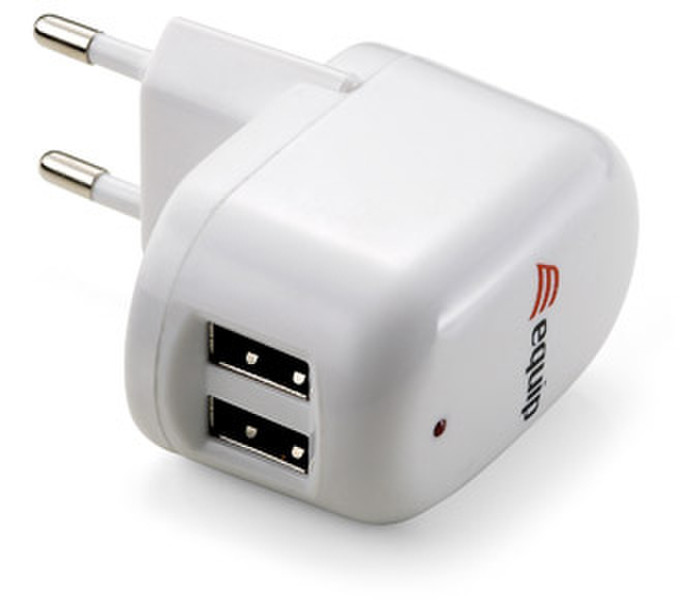 Equip USB Travel Adapter 2xUSB Для помещений Белый зарядное для мобильных устройств