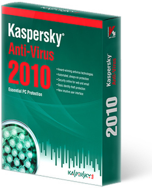 Kaspersky Lab Anti-Virus 2010, 1u, 2Y, PL 1пользов. 2лет POL