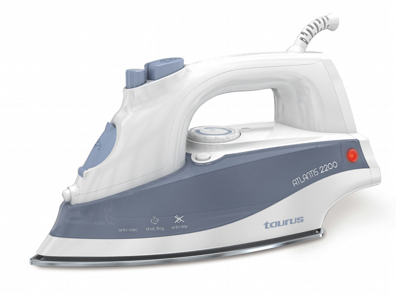 Taurus Atlantis 2200 Steam iron Stainless Steel soleplate 2200Вт Синий, Серый, Белый