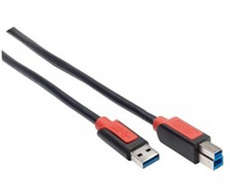 Ednet 84222 3m USB A USB B Blue USB cable