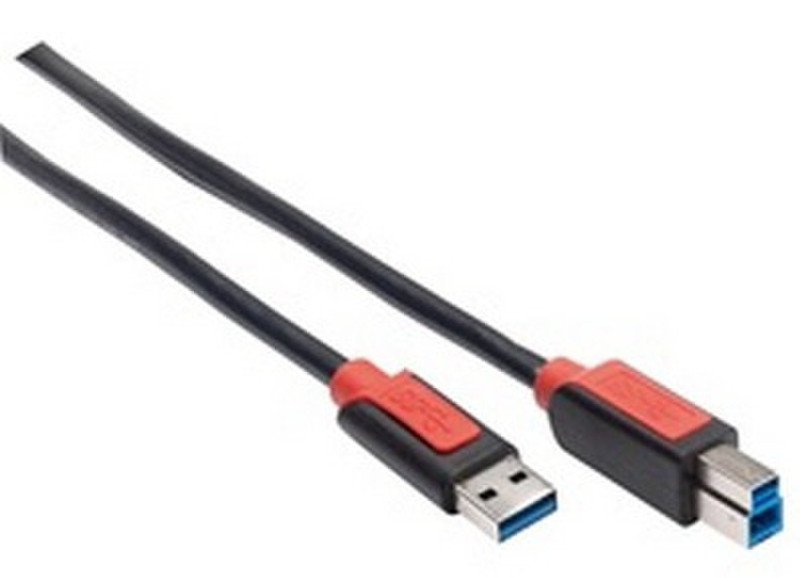 Ednet 84220 1m USB A USB B Blau USB Kabel