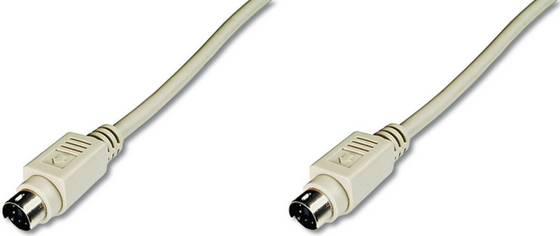 ASSMANN Electronic AK 679 5M 5м 6-p Mini-DIN 6-p Mini-DIN Бежевый кабель PS/2