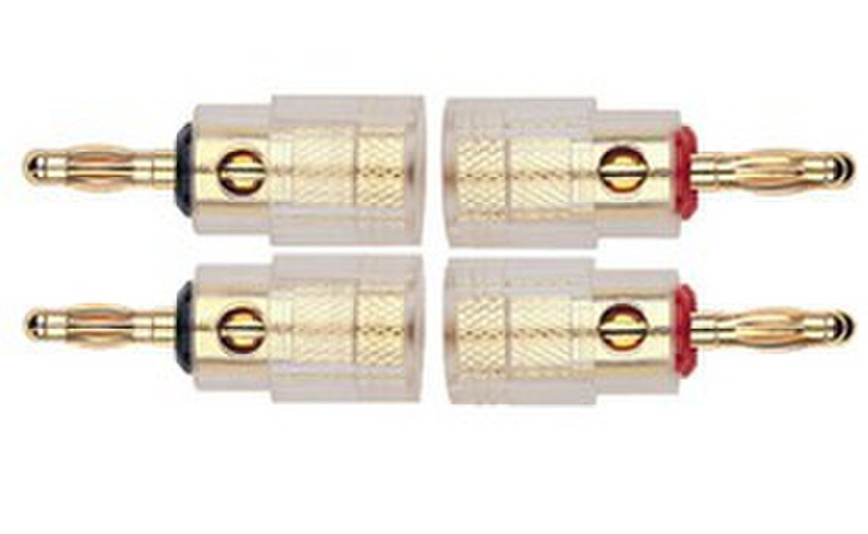IXOS XS204 Banana Gold,Transparent wire connector