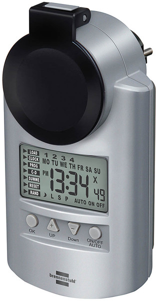 Brennenstuhl Primera-Line Weekly Timer DT IP 44 Silver surge protector