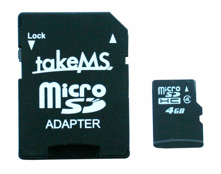 takeMS 4GB Micro SDHC Class 2 4GB MicroSDHC memory card