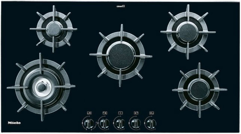 Miele KM391G Встроенный Gas hob Черный плита