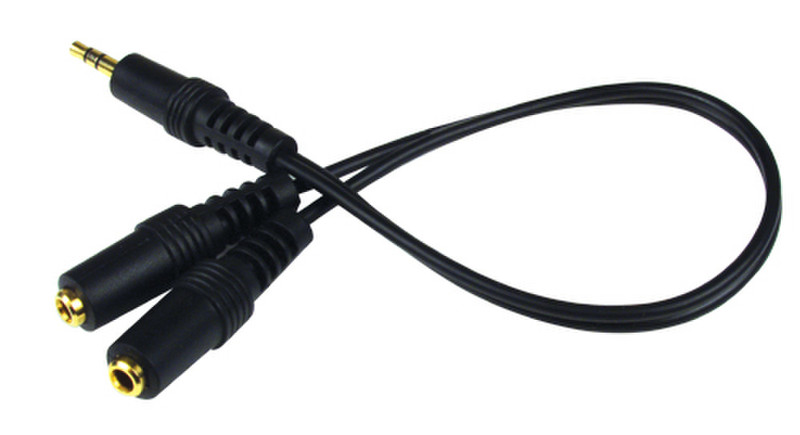 Caliber CLA35C 3.5mm 2 x 3.5mm Black audio cable
