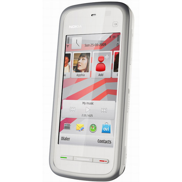 Nokia 5230 Одна SIM-карта Розовый, Белый смартфон