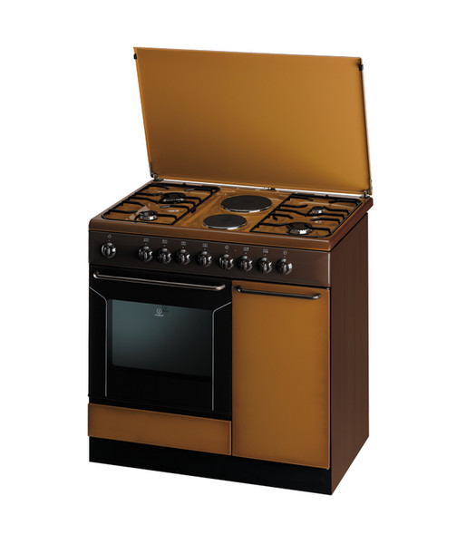 Indesit K9B11S(B) Отдельностоящий Combi hob D Коричневый