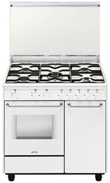 Smeg CB91VG Freestanding Gas hob White cooker