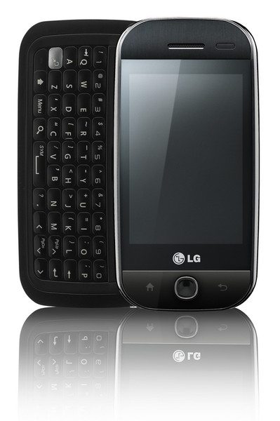 LG GW620 Одна SIM-карта Черный смартфон