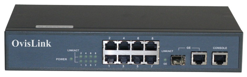 OvisLink OV-2209 gemanaged L2 Grau Netzwerk-Switch