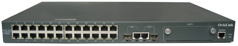 OvisLink OV-3228 gemanaged L3 Schwarz Netzwerk-Switch