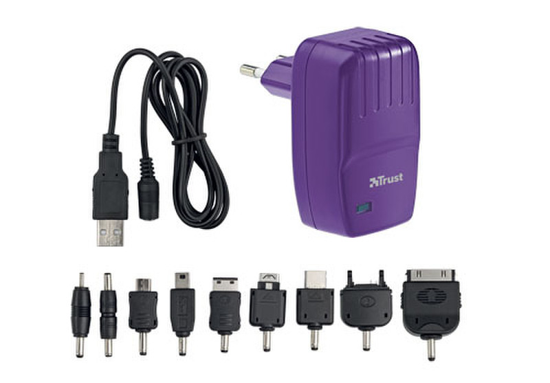 Trust SmartCharge Для помещений Пурпурный зарядное для мобильных устройств