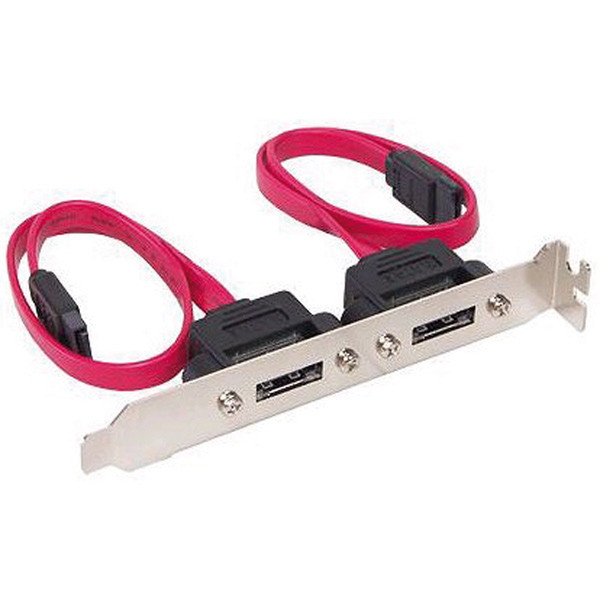 Value SATA 3.0 Gbit/s Slot Bracket, 2 Ports 0.5m кабельный разъем/переходник