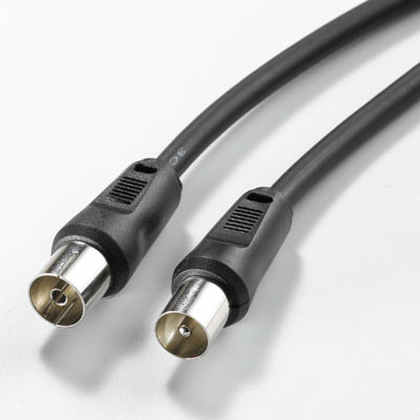 Value 11.99.4460 1.5m Black coaxial cable