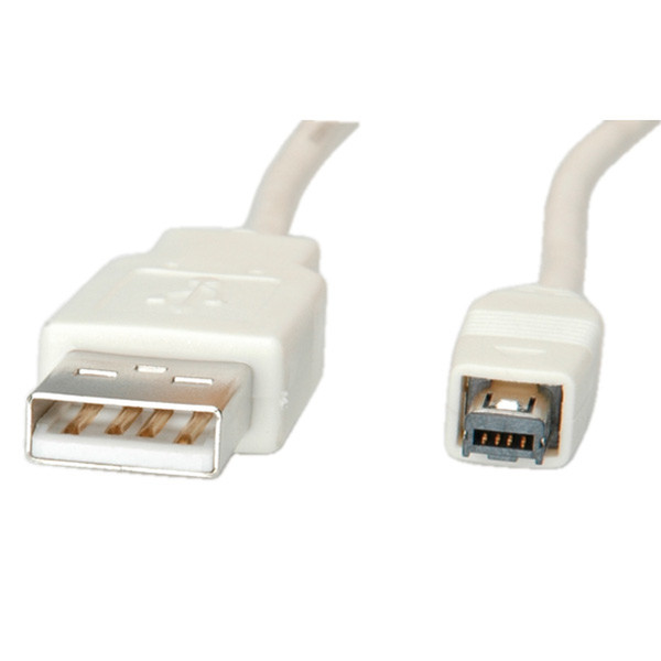 Value 11.99.8518 1.8m USB A White USB cable